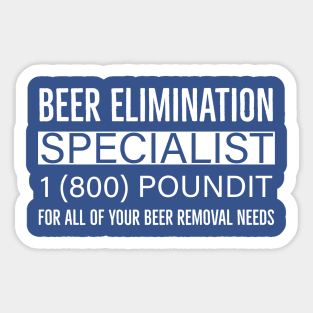 Beer Elimination Specialist Sticker